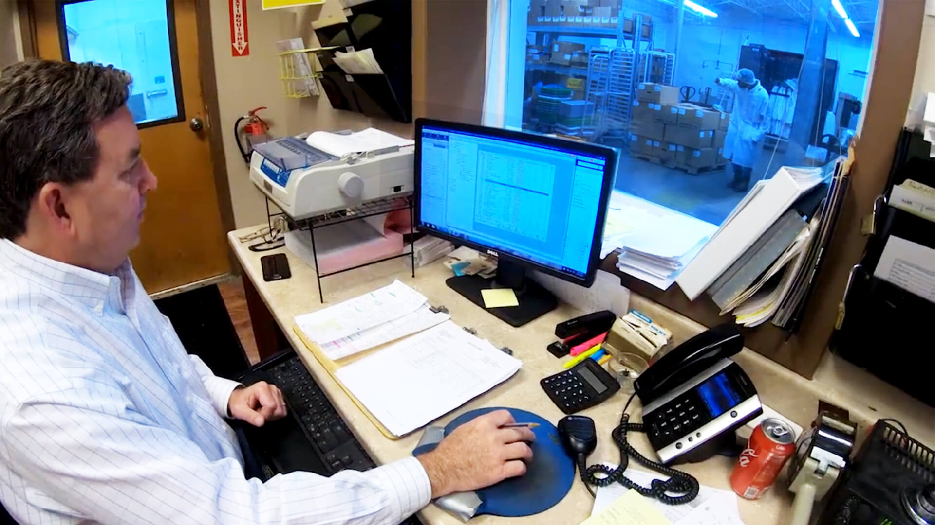 Man working at office computer